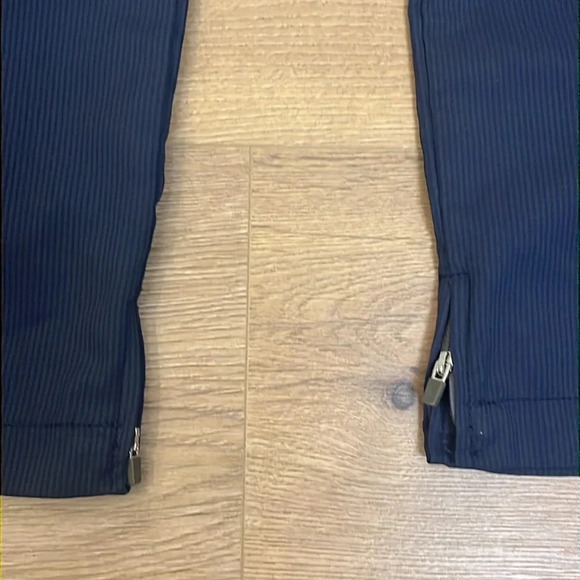 Bonobos | size 33x30 Golf navy checkered polyester pants zipper hems Men’s - Picture 3 of 10